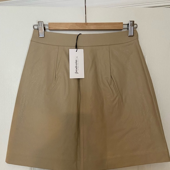 ASOS Pleather Mini Skirt w/ Pockets and Buttons - Picture 2 of 3